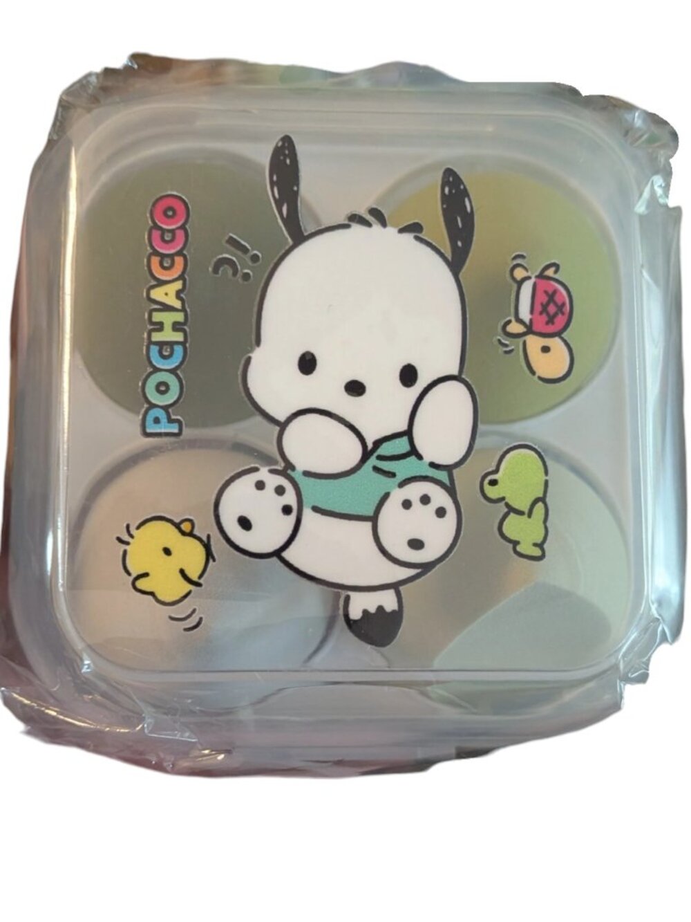 NeW in pkg - Pachacco Container with 4 Make up Sponges
